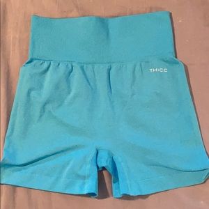 Thicc blue workout shorts